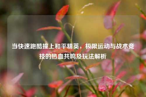 当快速跑酷撞上和平精英,极限运动与战术竞技的热血共鸣及玩法解析