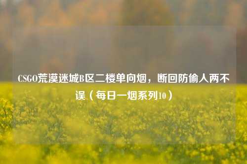 CSGO荒漠迷城B区二楼单向烟,断回防偷人两不误(每日一烟系列10)