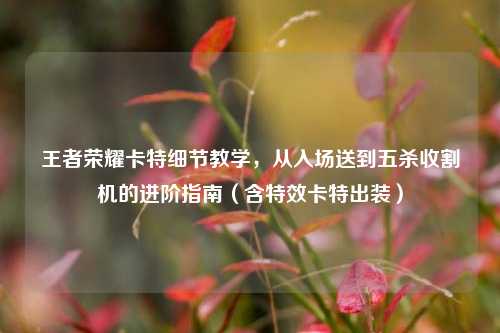 王者荣耀卡特细节教学,从入场送到五杀收割机的进阶指南(含特效卡特出装)
